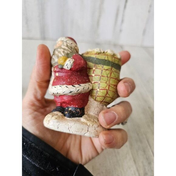 Kurt Adler Santa candle holder mini vintage Xmas decor - Picture 8 of 10